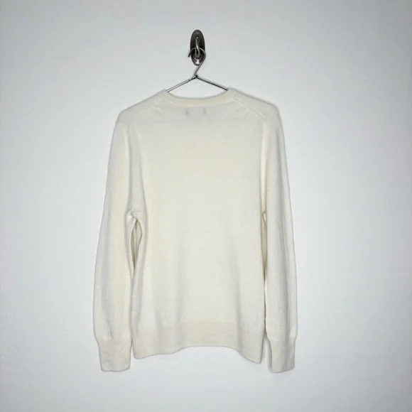 Naadam Essential 100% Cashmere Sweater Cream Color Crewneck Unisex Size Large - Picture 8 of 8